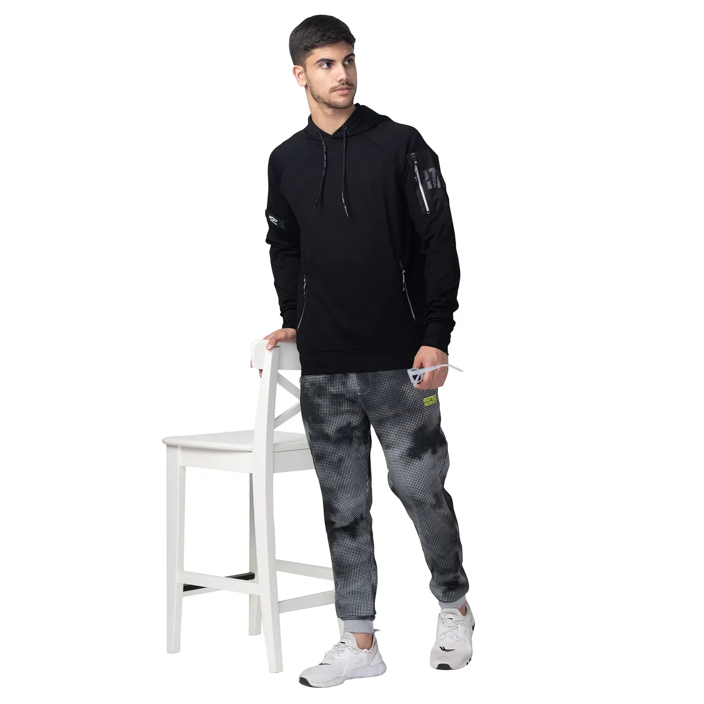 Grey Regular Fit Men's Track Pants by Being Human Clothing - Image 6