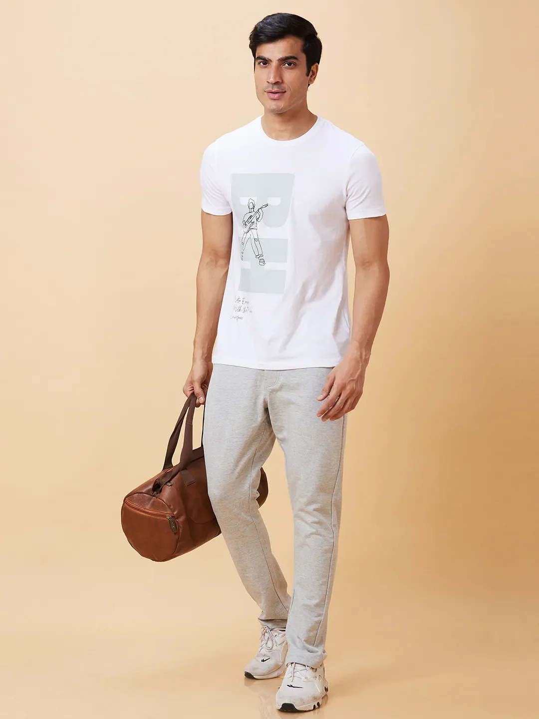 Grey Regular Fit Men's Track Pants by Being Human Clothing - Image 5