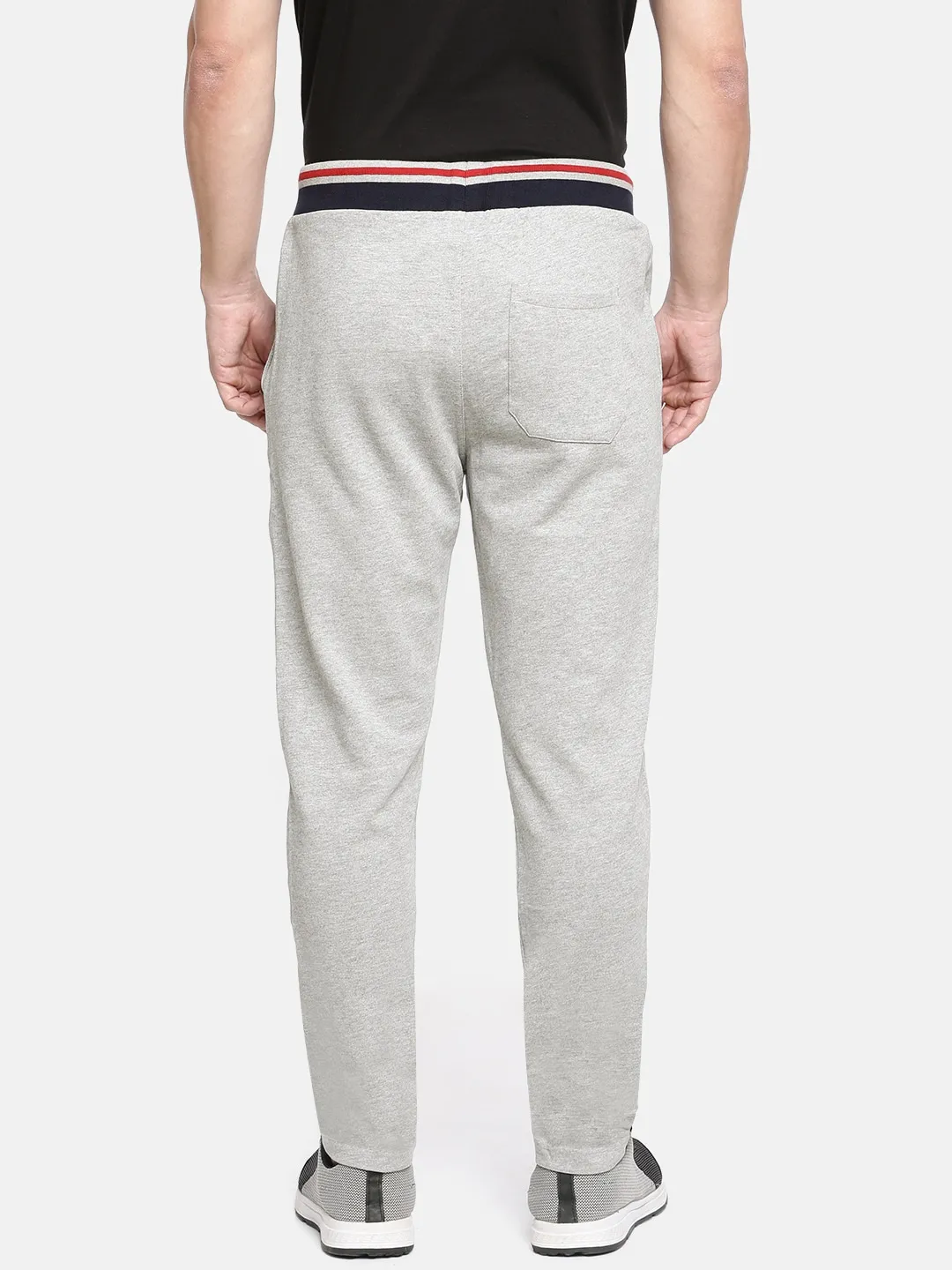 Grey Regular Fit Men's Track Pants by Being Human Clothing - Image 3
