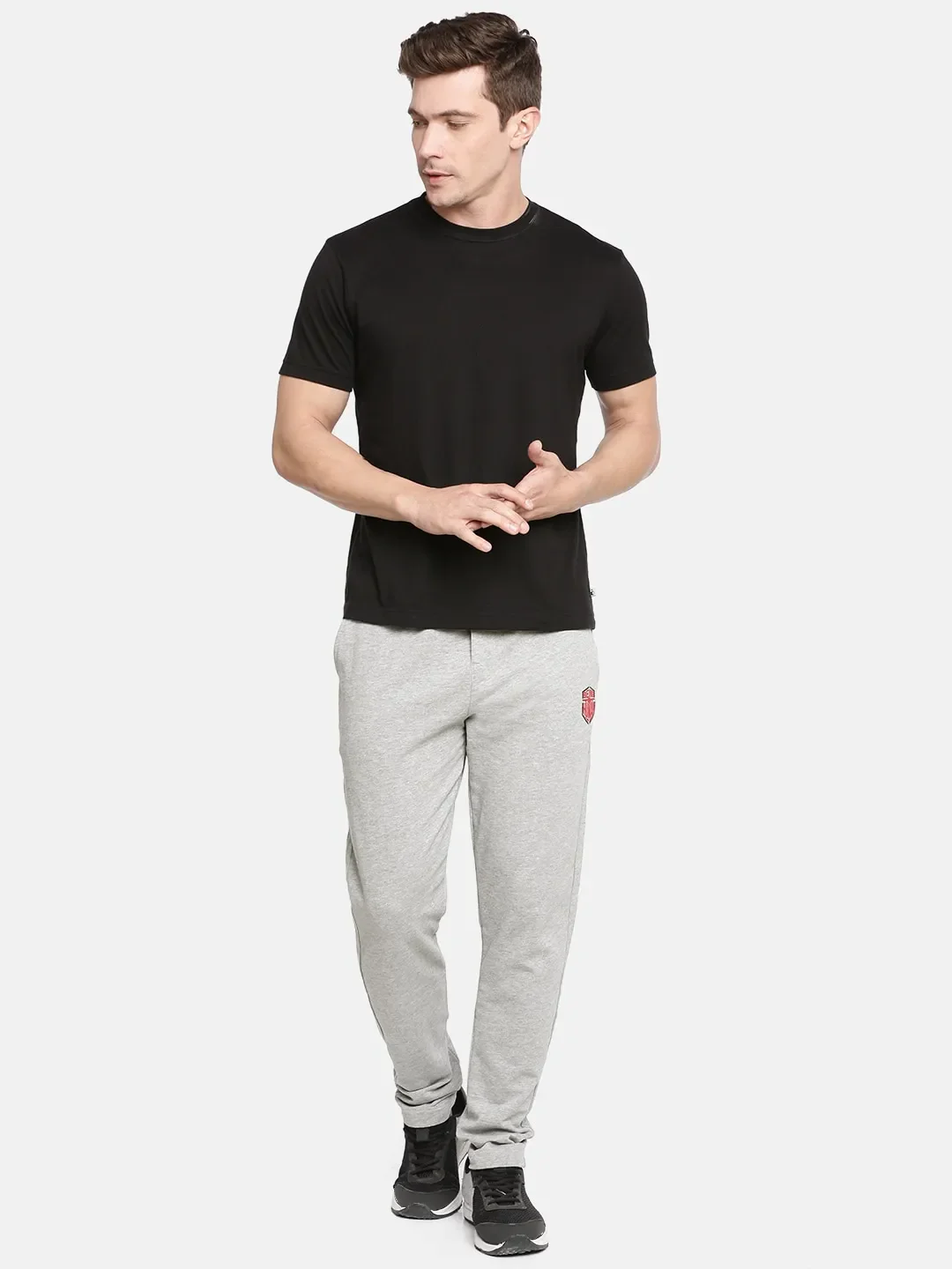 Grey Regular Fit Men's Track Pants by Being Human Clothing - Image 5
