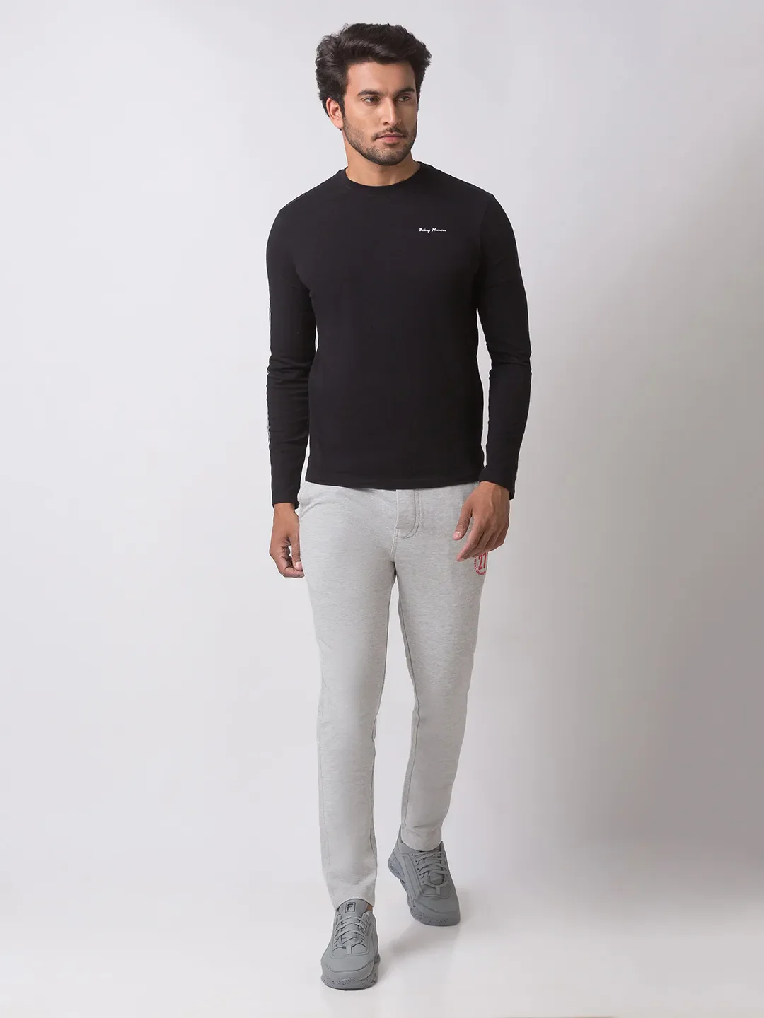 Grey Regular Fit Men's Track Pants by Being Human Clothing - Image 5