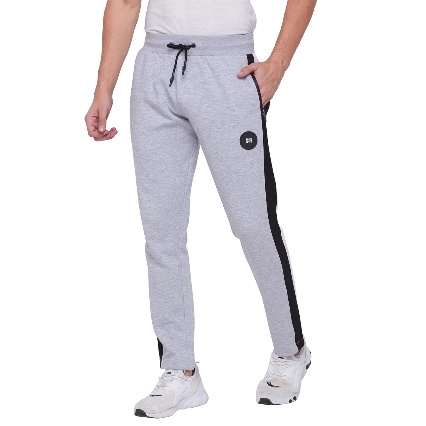 Grey Regular Fit Track Pants For Men By Being Human Clothing - Image 5