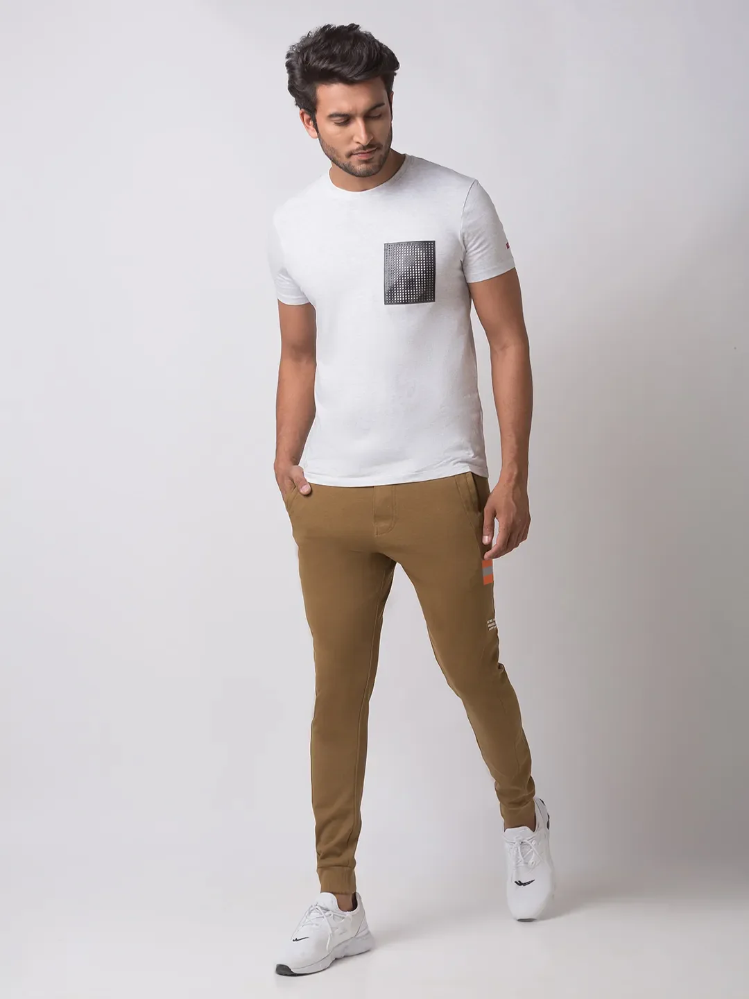 Brown Regular Fit Men's Track Pants by Being Human Clothing - Image 5