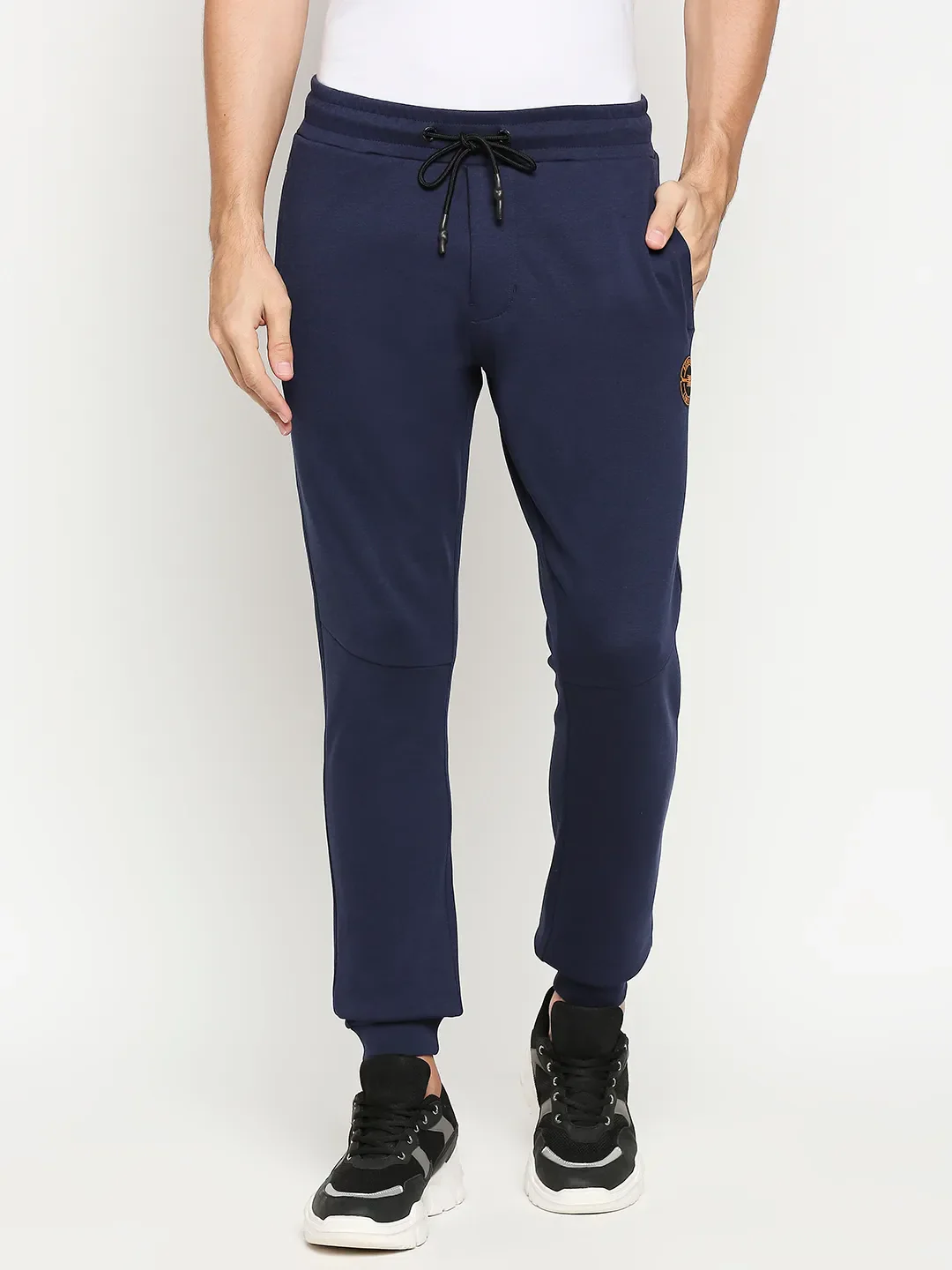 Navy Regular Fit Track Pants For Men By Being Human Clothing