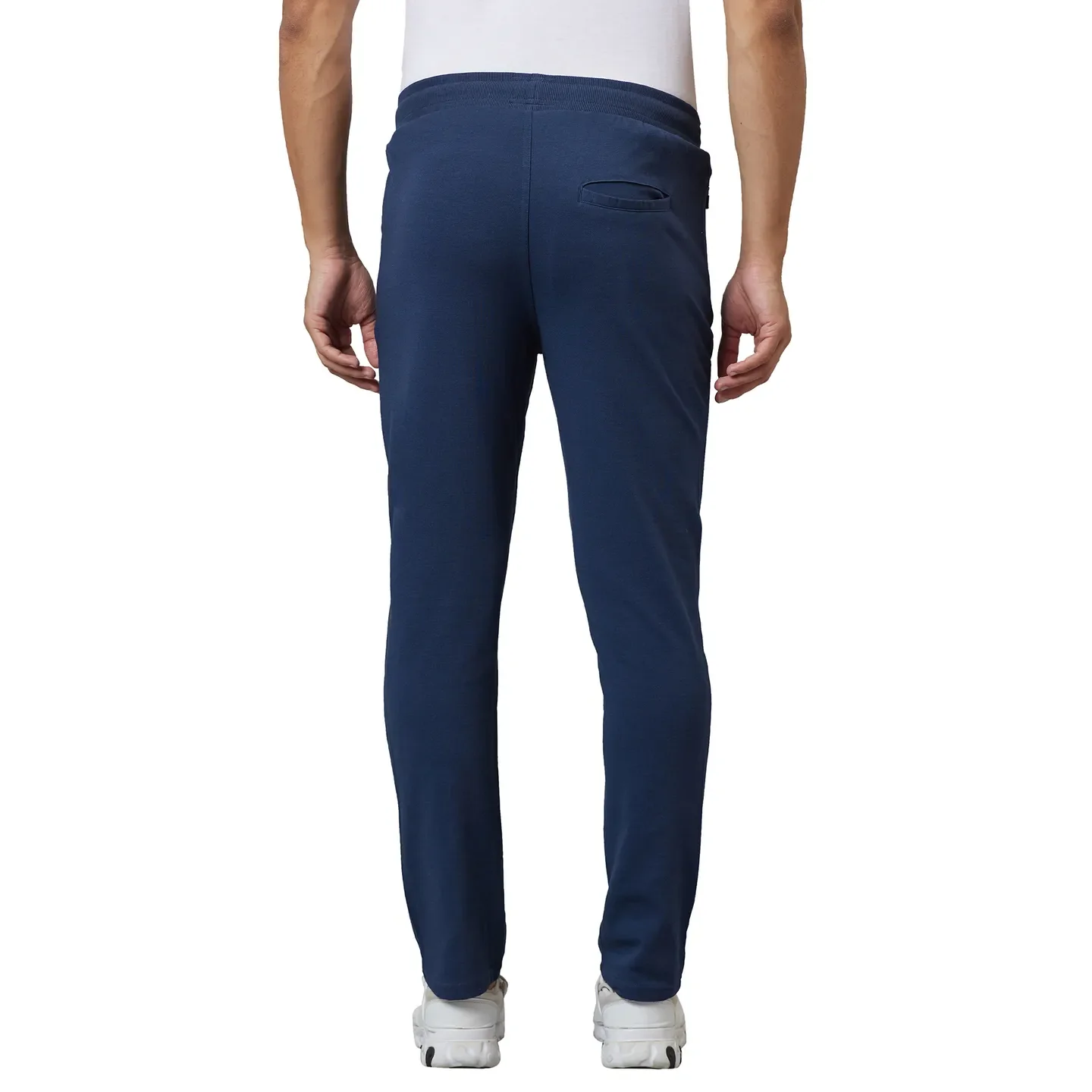 Navy Regular Fit Track Pants For Men By Being Human Clothing - Image 3
