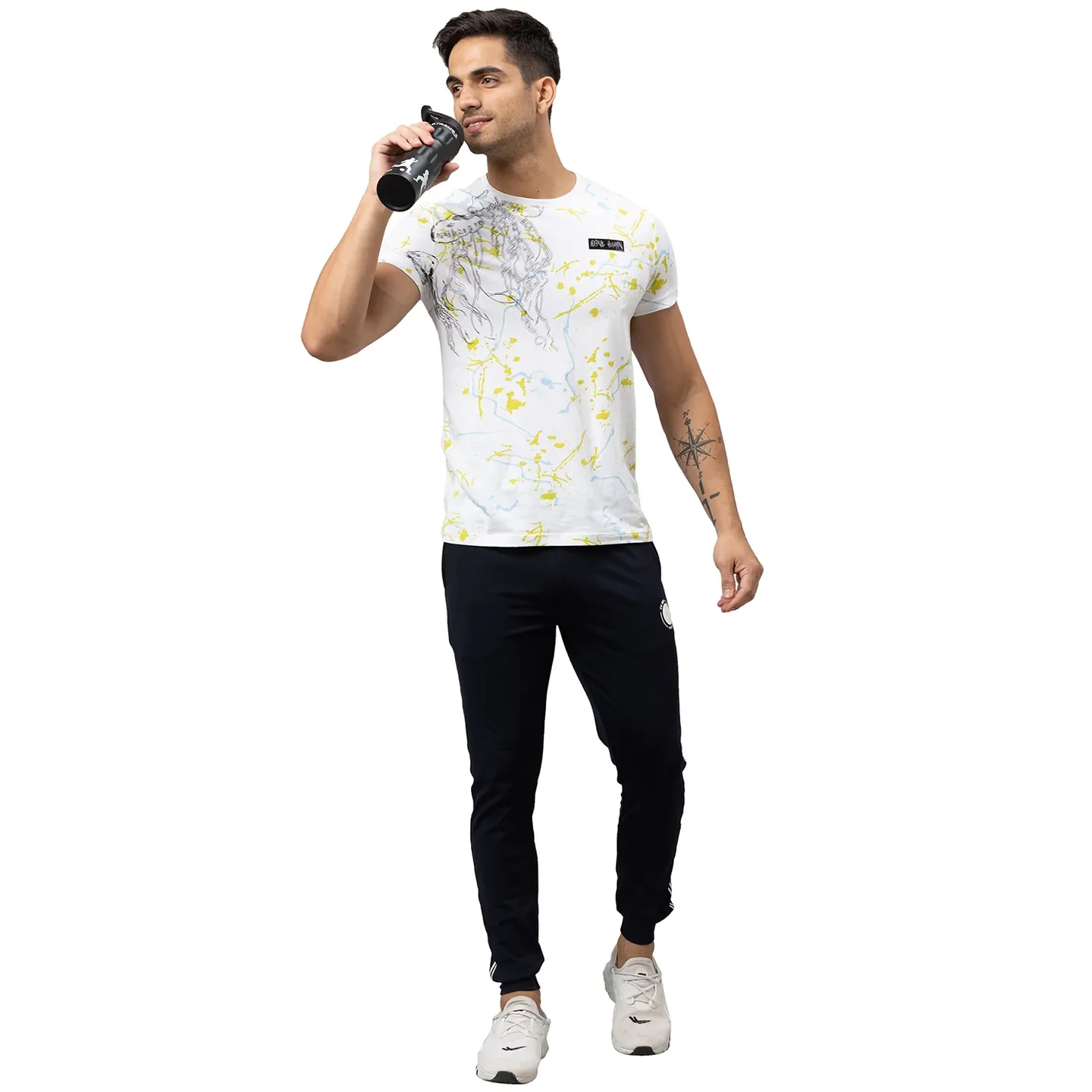 Blue Regular Fit Men's Track Pants by Being Human Clothing - Image 2