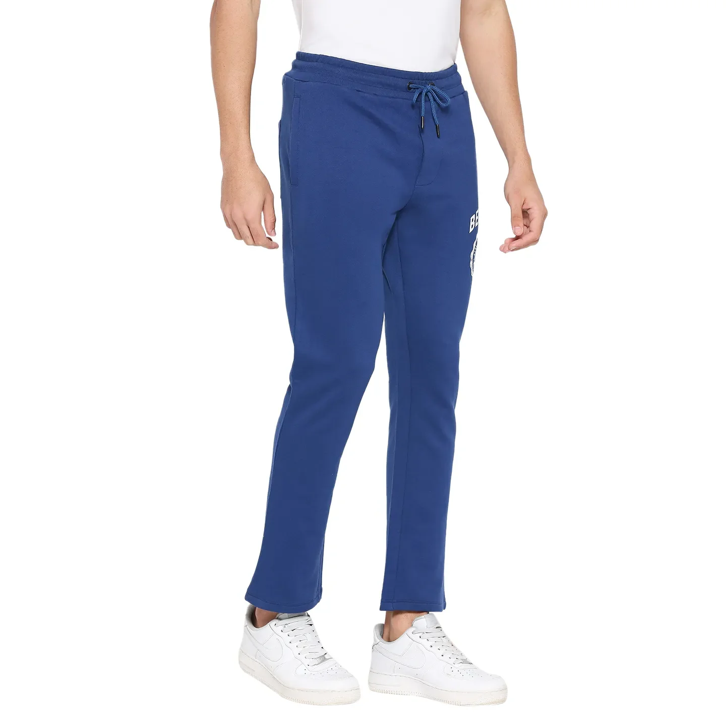Navy Regular Fit Track Pants For Men By Being Human Clothing - Image 3