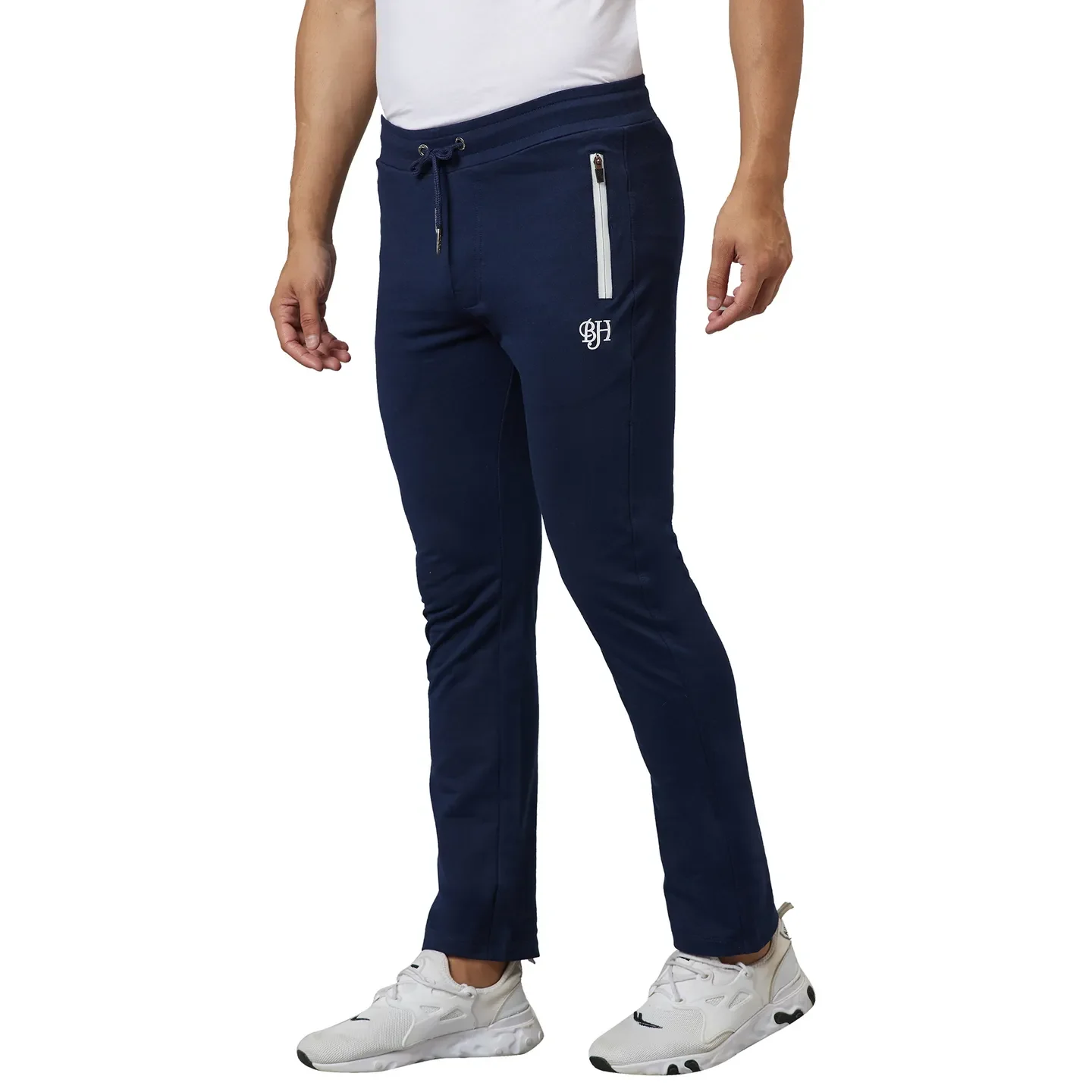 Navy Regular Fit Track Pants For Men By Being Human Clothing - Image 4