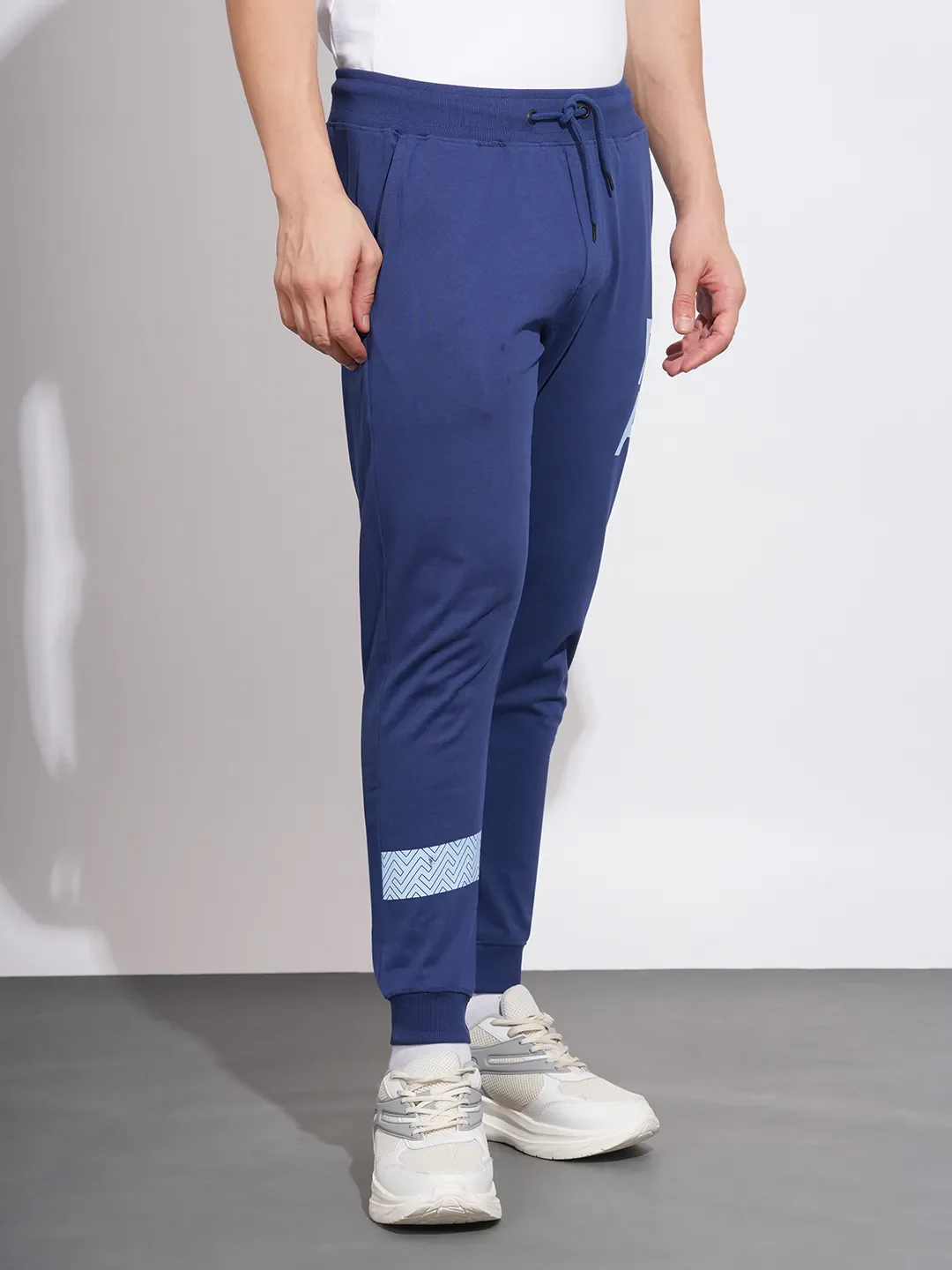 Blue Regular Fit Men's Track Pants by Being Human Clothing - Image 2