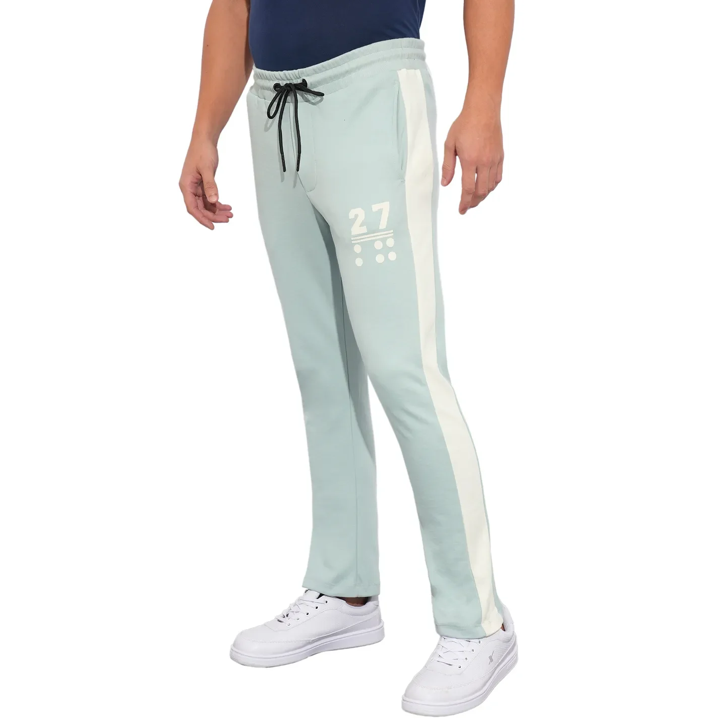Blue Regular Fit Track Pants For Men By Being Human Clothing - Image 2