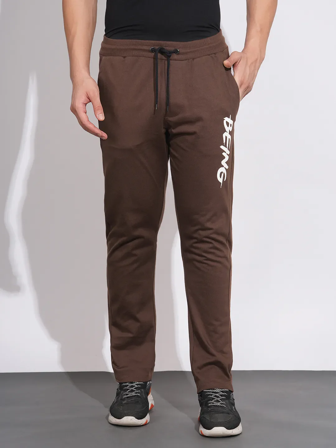 Brown Men's Track Pants by Being Human Clothing