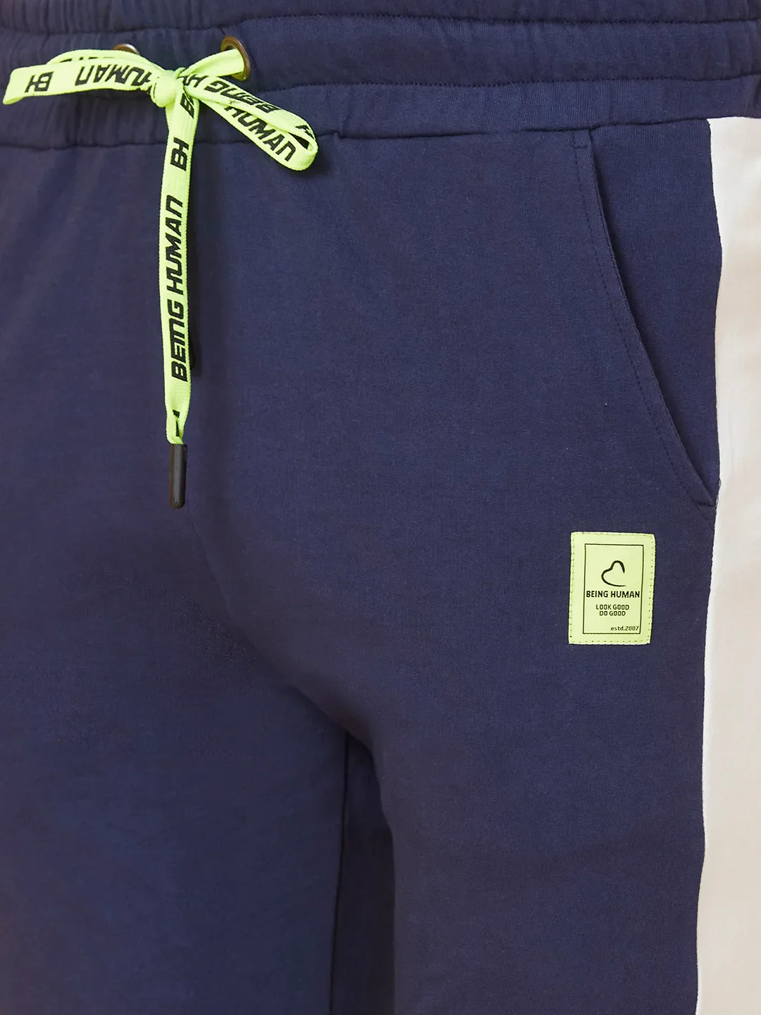 Blue Regular Fit Track Pants For Men By Being Human Clothing - Image 5