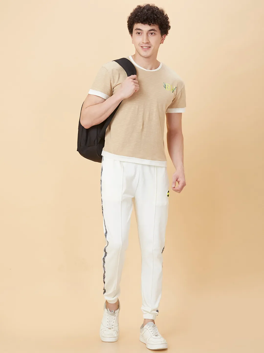 Snow White Regular Fit Track Pants For Men By Being Human Clothing - Image 6