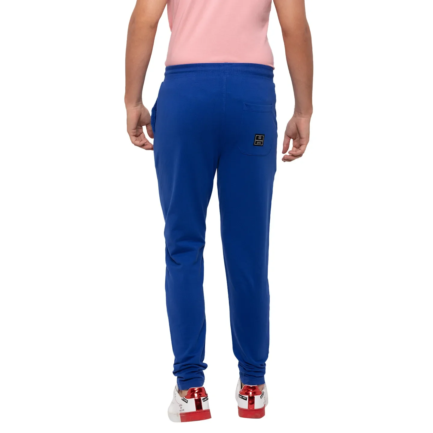 Royal Blue Regular Fit Track Pants For Men By Being Human Clothing - Image 4