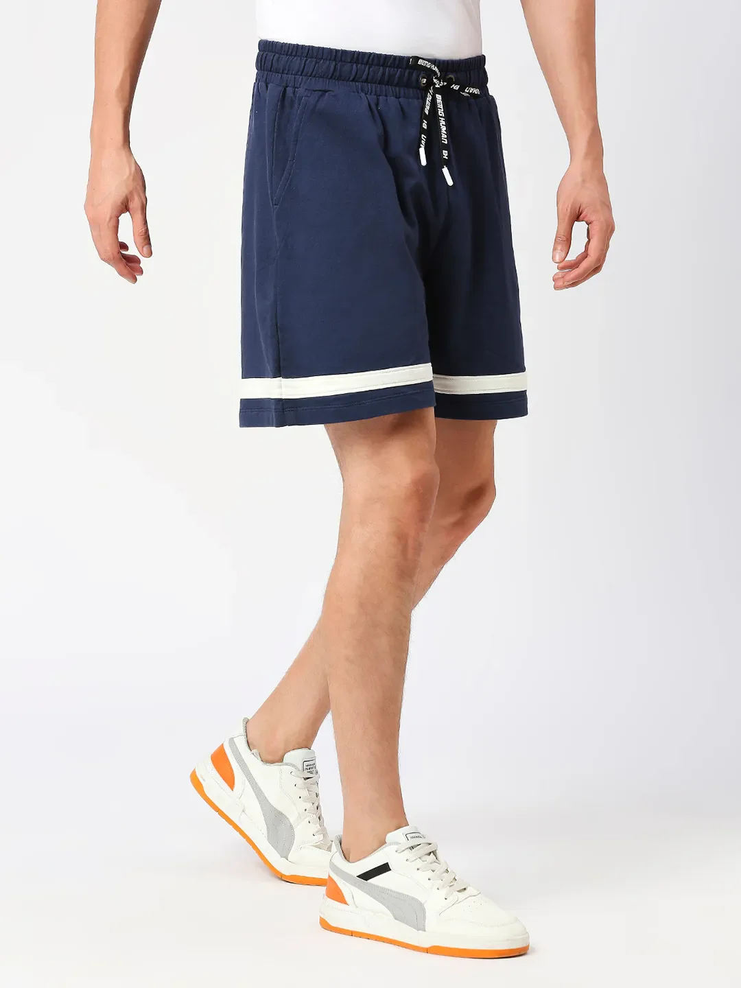 Blue Regular Fit Shorts For Men By Being Human Clothing - Image 3