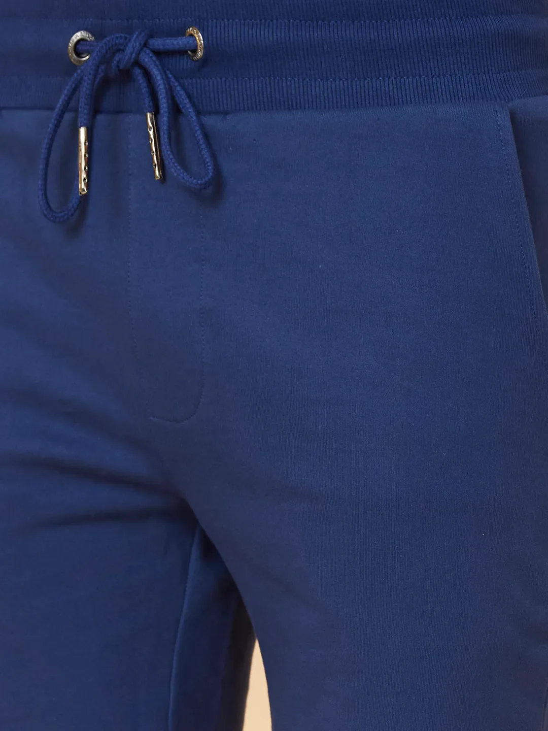 Navy Regular Fit Shorts For Men By Being Human Clothing - Image 5