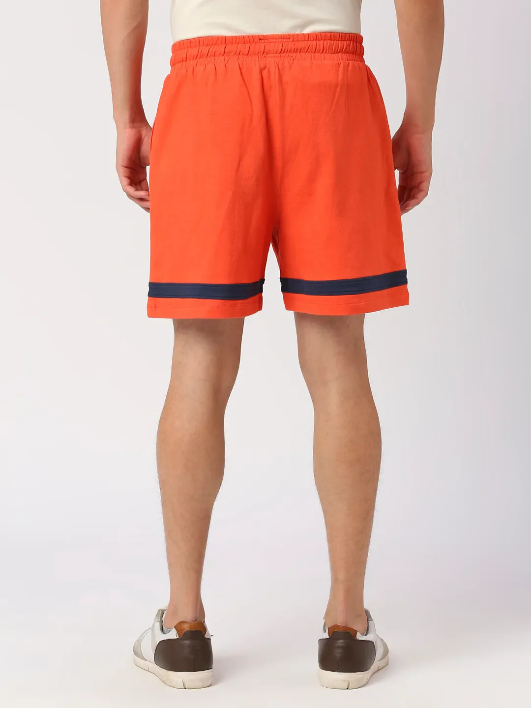 Orange Regular Fit Shorts For Men By Being Human Clothing - Image 2