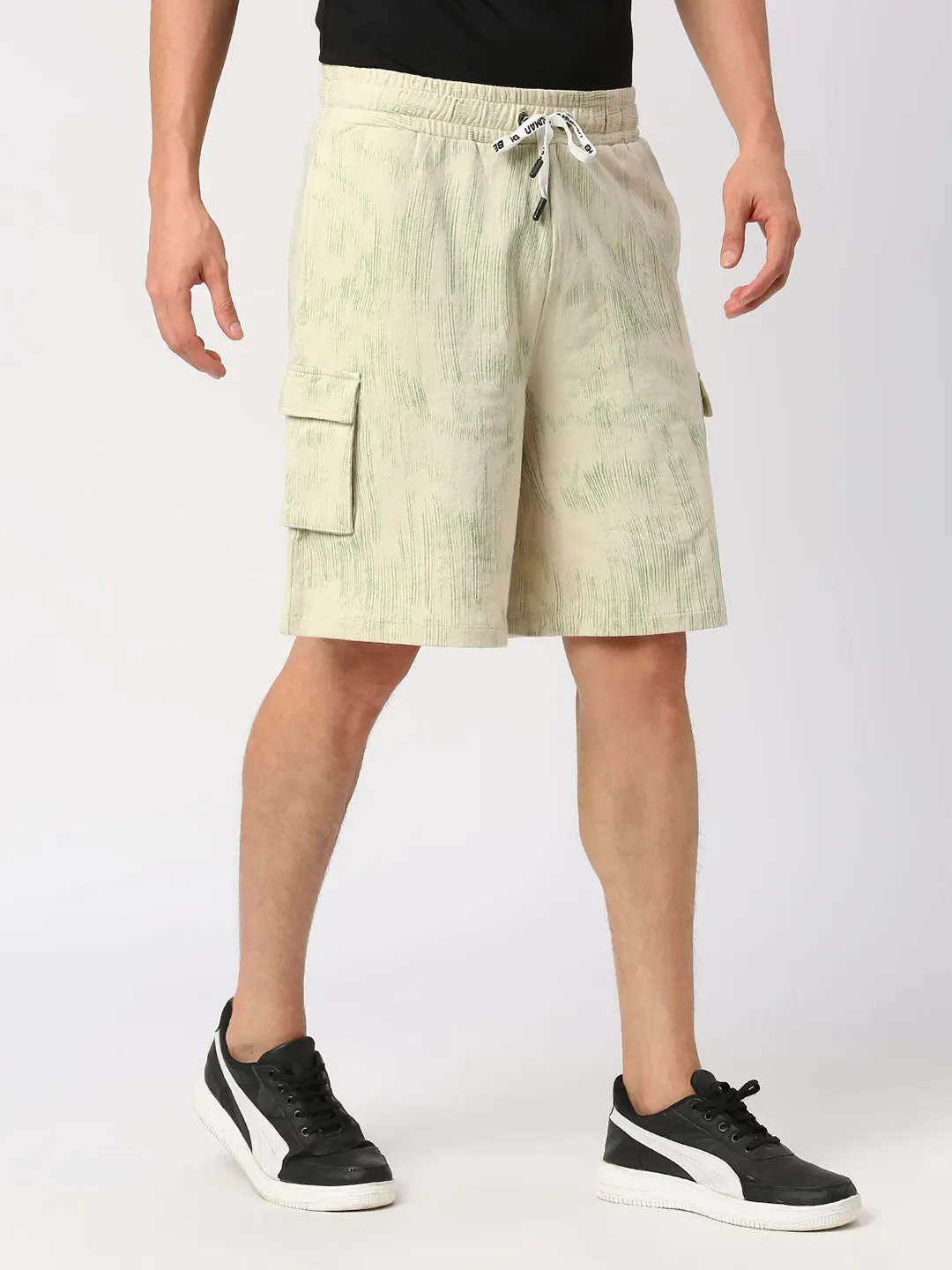 Snow White Regular Fit Shorts For Men By Being Human Clothing - Image 3