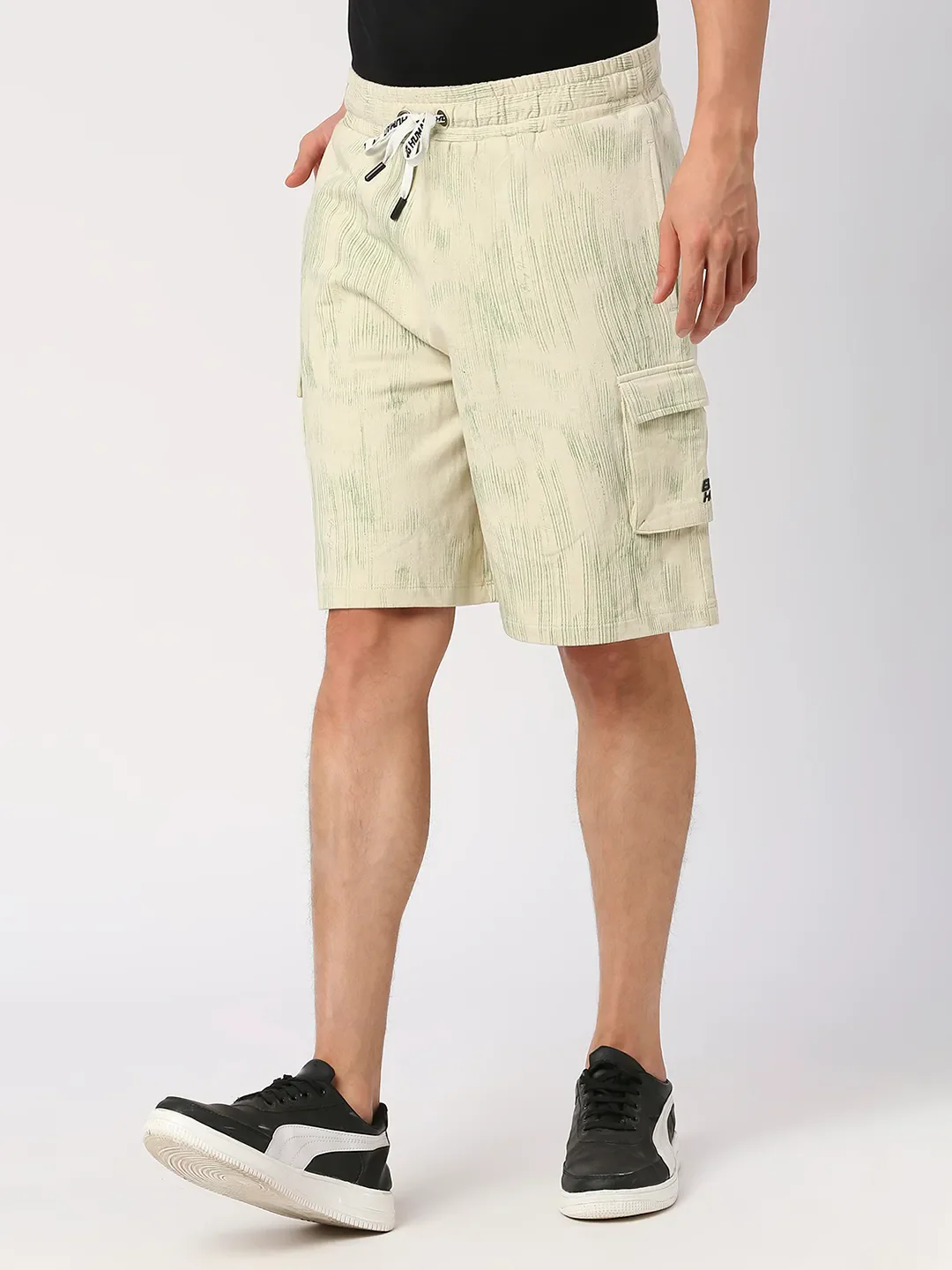 Snow White Regular Fit Shorts For Men By Being Human Clothing - Image 4
