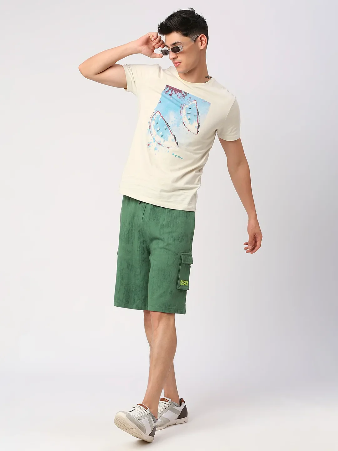 Sulphur Spring Regular Fit Shorts For Men By Being Human Clothing - Image 6