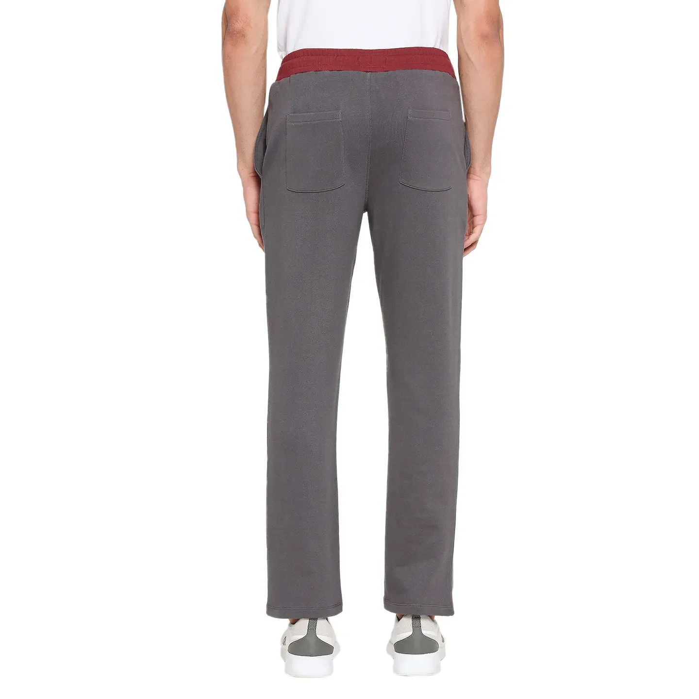Slate Grey Regular Fit Track Pants For Men By Being Human Clothing - Image 4