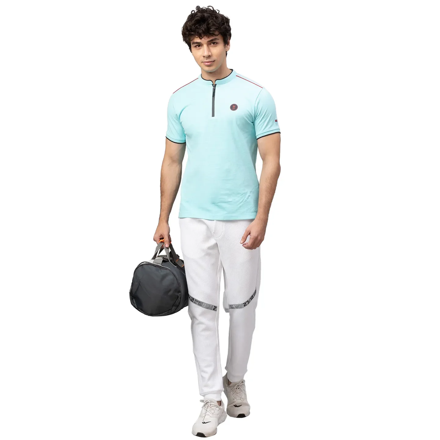 White Regular Fit Men's Track Pants by Being Human Clothing - Image 2