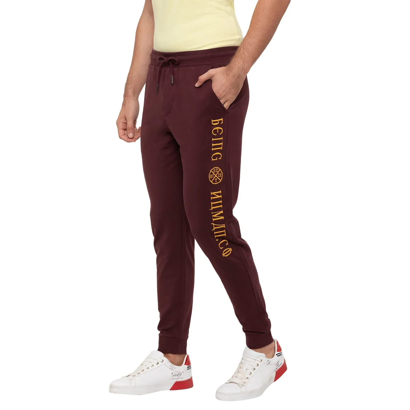 Red Regular Fit Men's Track Pants by Being Human Clothing - Image 4