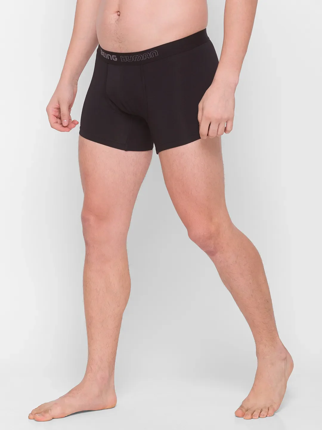 White Regular Fit Cotton Trunk by Being Human Clothing - Image 5