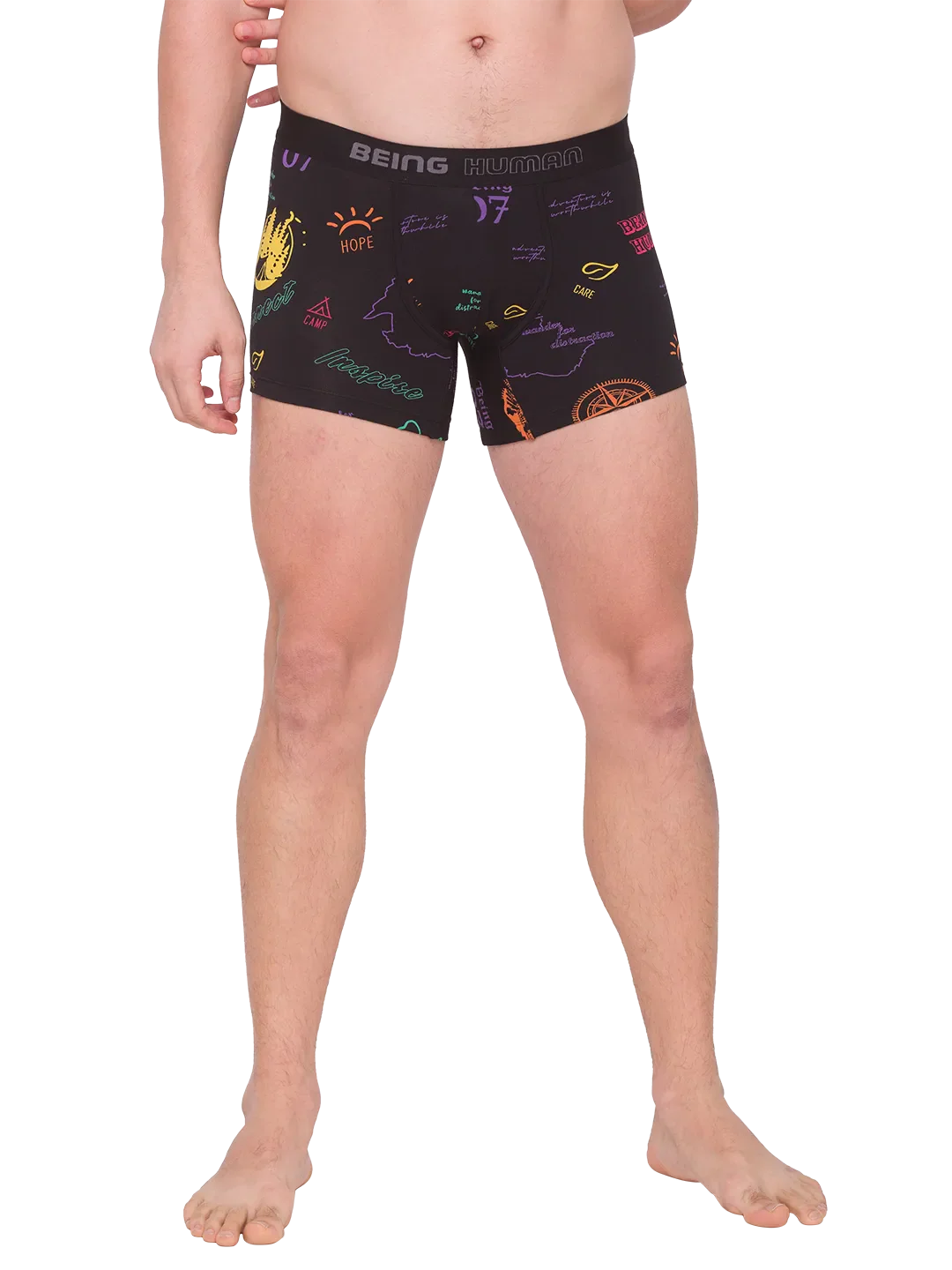 White Regular Fit Cotton Trunk by Being Human Clothing - Image 4