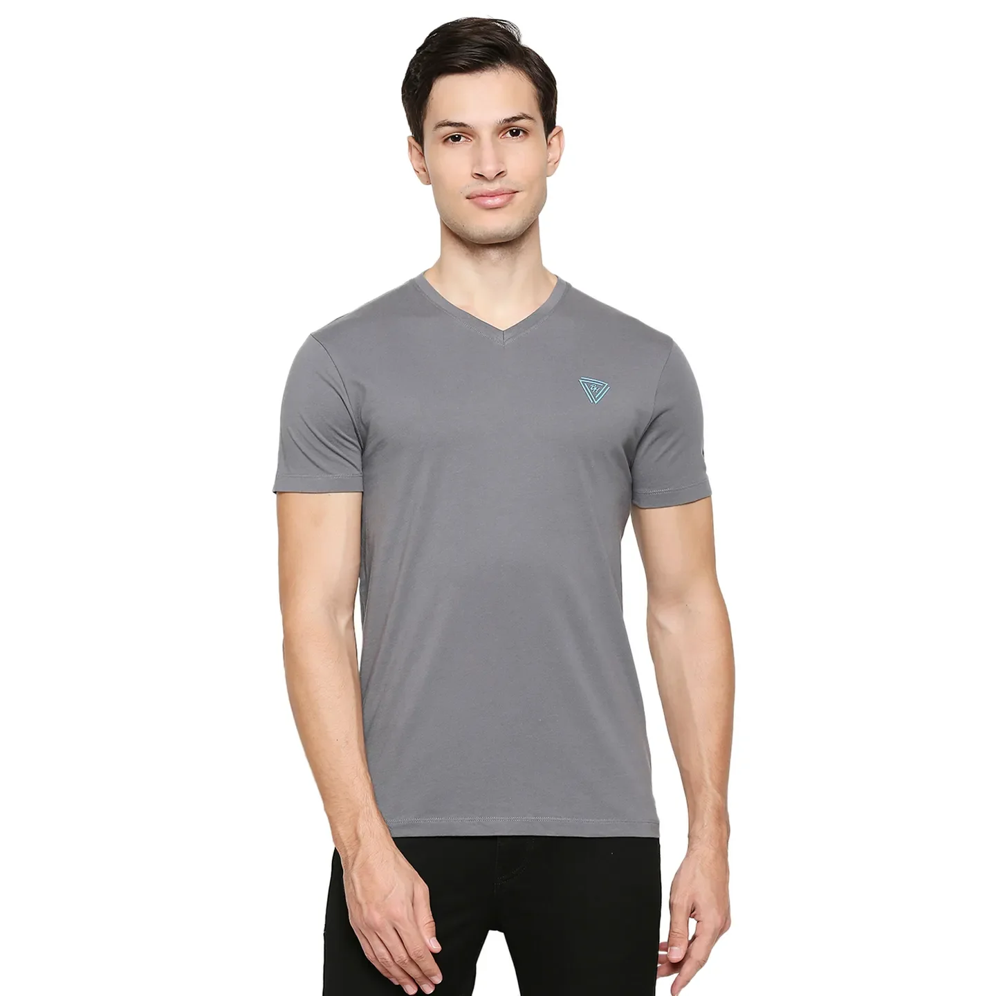 Grey Regular Fit Men's Short Sleeves T-Shirt by Being Human Clothing