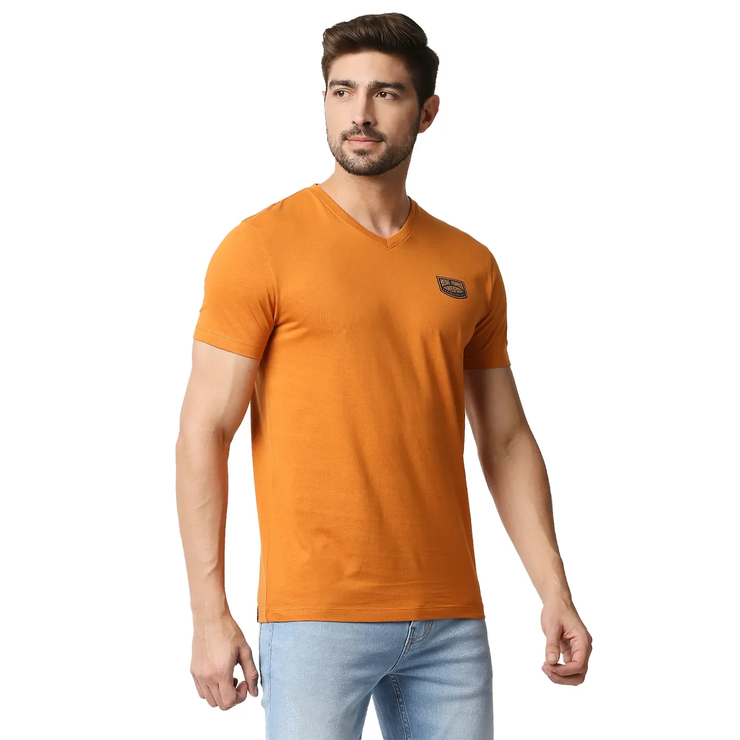 Yellow Regular Fit Men's Short Sleeves T-Shirt by Being Human Clothing - Image 3