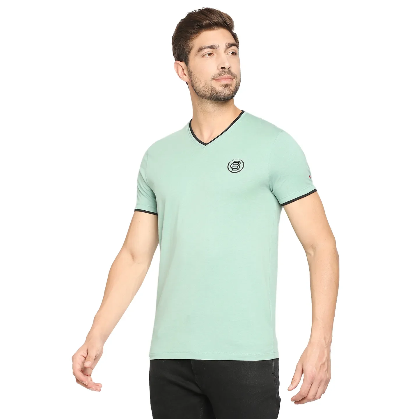 Green Regular Fit Men's Short Sleeves T-Shirt by Being Human Clothing - Image 4