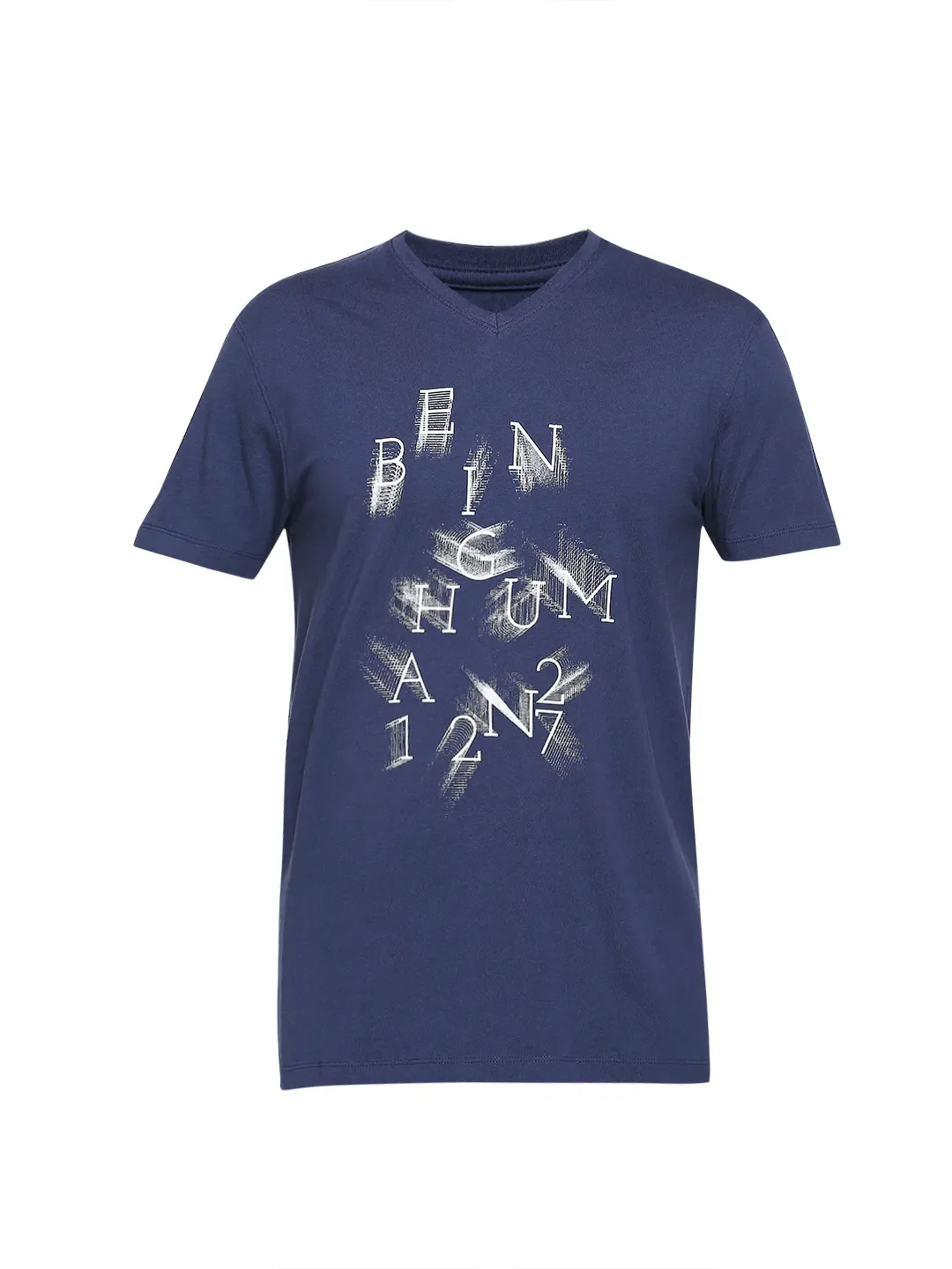 Blue Regular Fit Men's Short Sleeves T-Shirt by Being Human Clothing - Image 7