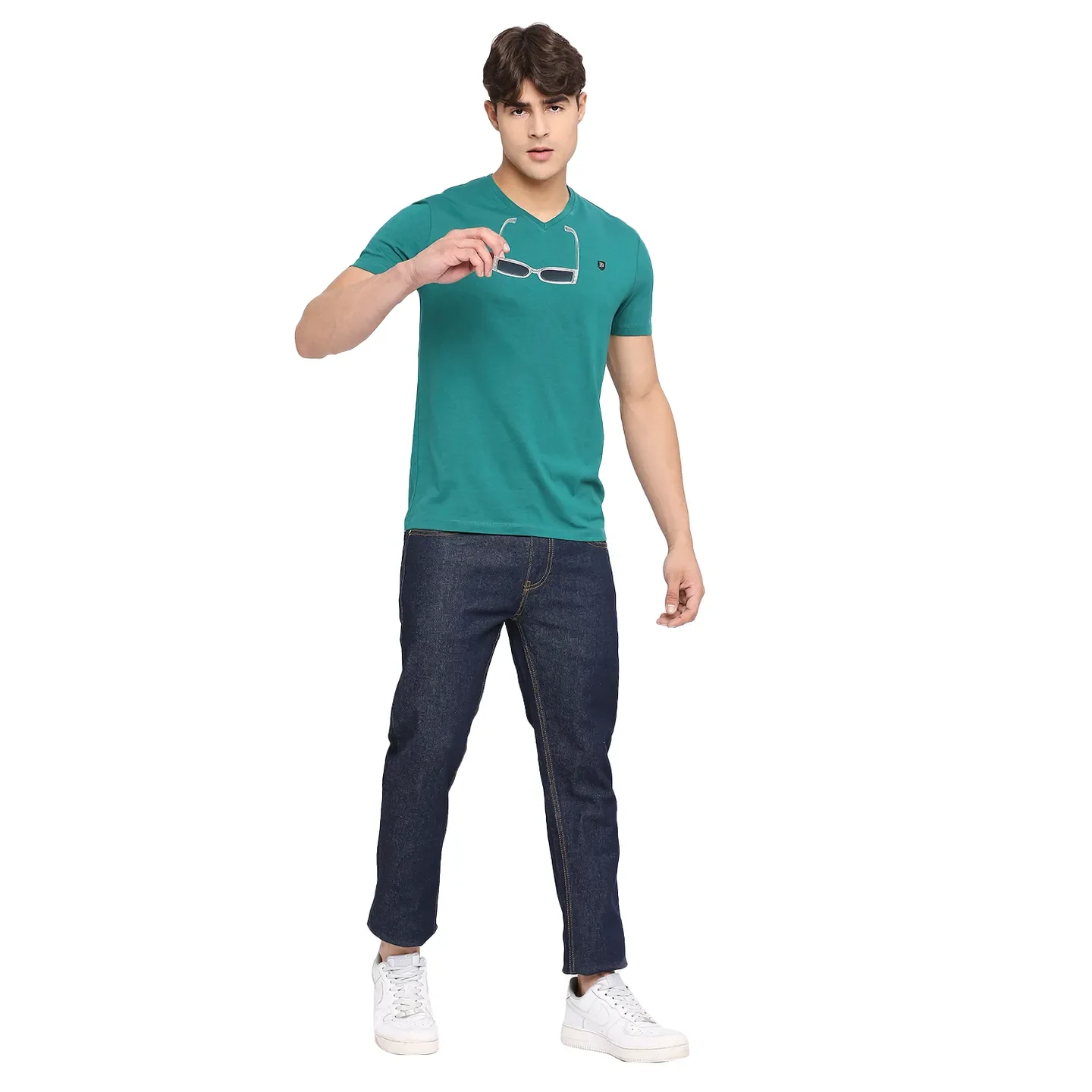 Blue Regular Fit Men's Short Sleeves T-Shirt by Being Human Clothing - Image 6