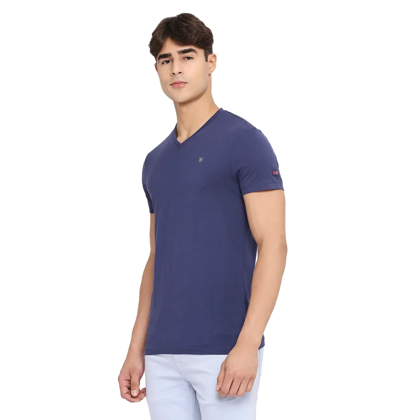 Blue Regular Fit Men's Short Sleeves T-Shirt by Being Human Clothing - Image 8