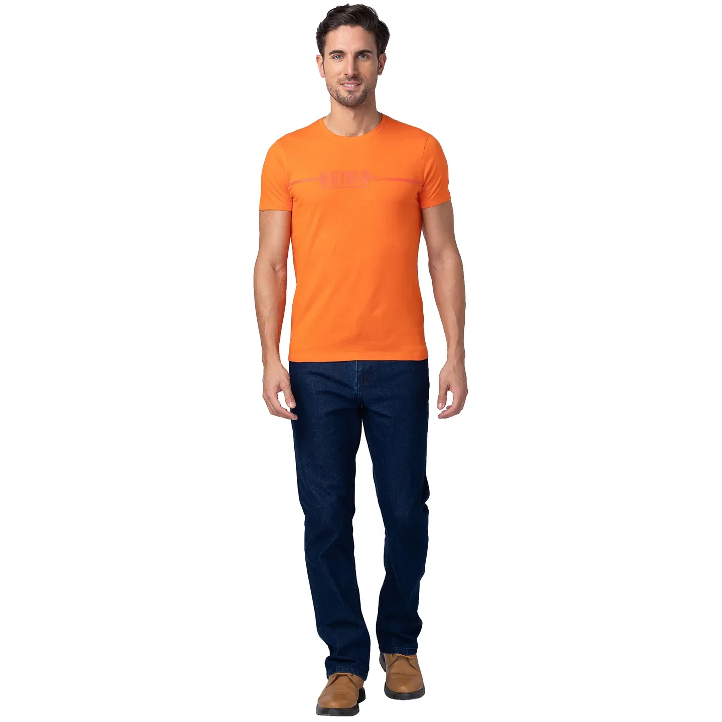 Red Orange Regular Fit V Neck Men's T-Shirt by Being Human Clothing - Image 5