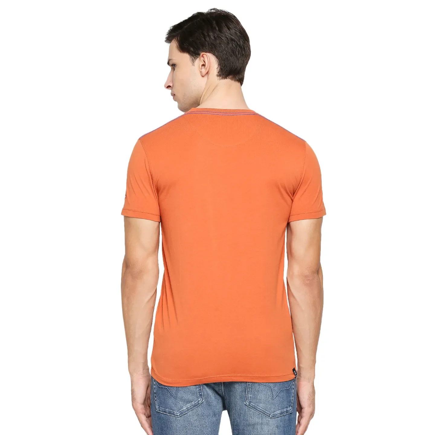 Brown Regular Fit Men's Short Sleeves T-Shirt by Being Human Clothing - Image 4