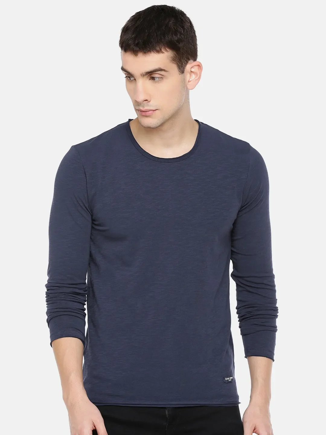 Navy Regular Fit Men's Short Sleeves T-Shirt by Being Human Clothing