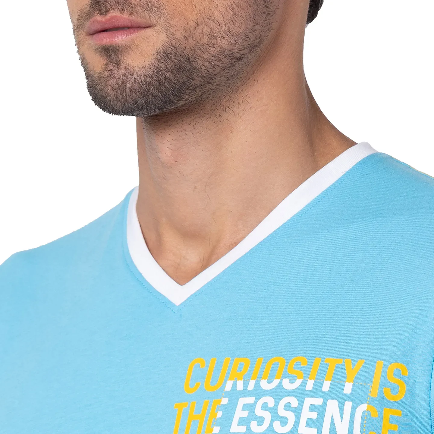 Blue Regular Fit Men's Short Sleeves T-Shirt by Being Human Clothing - Image 5