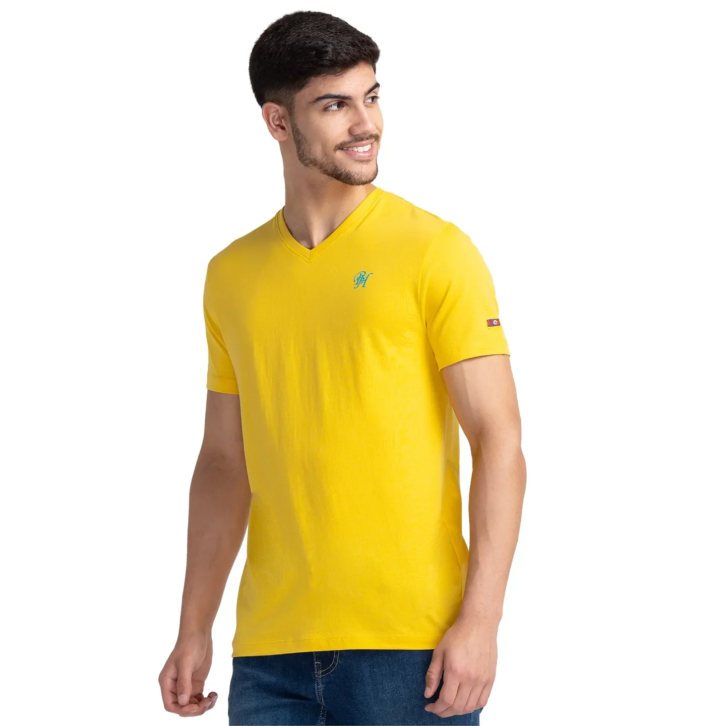 Yellow Regular Fit Men's Short Sleeves T-Shirt by Being Human Clothing - Image 4