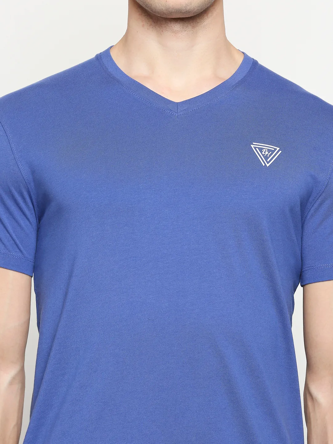 Blue Regular Fit Men's Short Sleeves T-Shirt by Being Human Clothing - Image 5