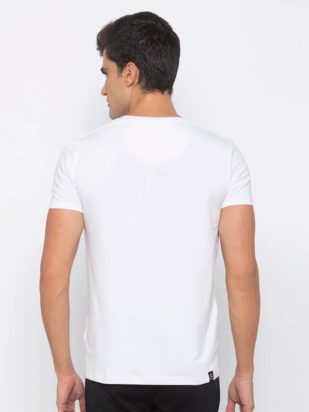 White Regular Fit Men's Short Sleeves T-Shirt by Being Human Clothing - Image 3