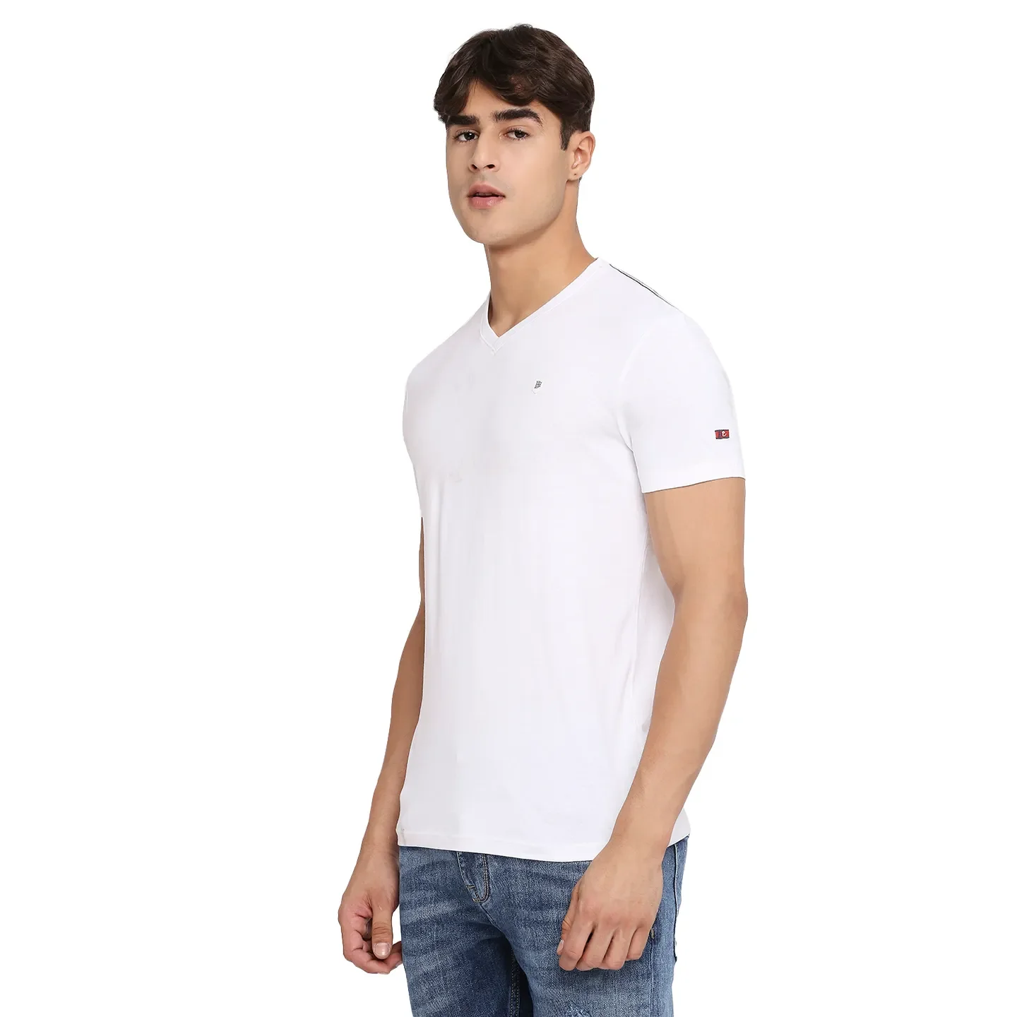 White Regular Fit Men's Short Sleeves T-Shirt by Being Human Clothing - Image 8