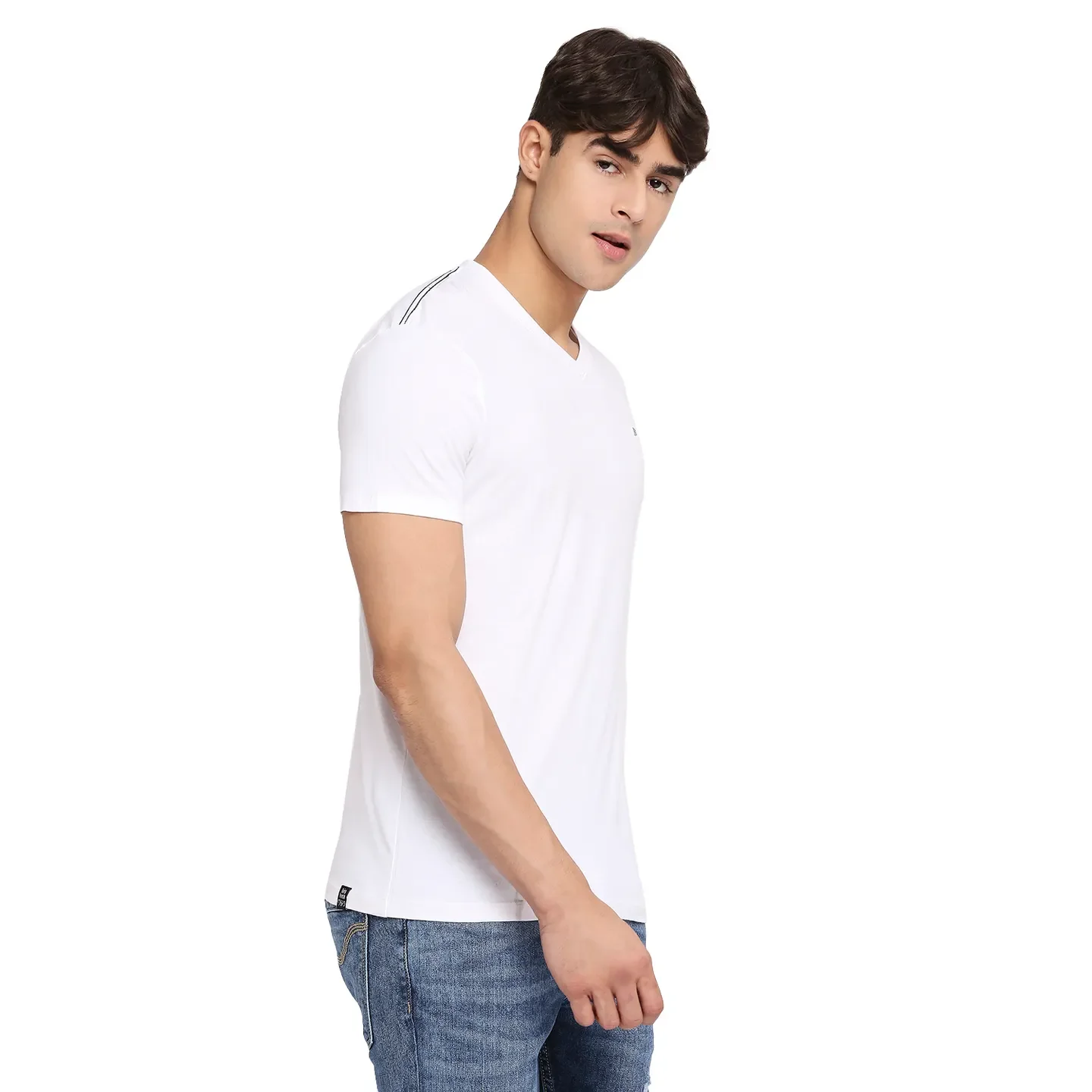 White Regular Fit Men's Short Sleeves T-Shirt by Being Human Clothing - Image 9