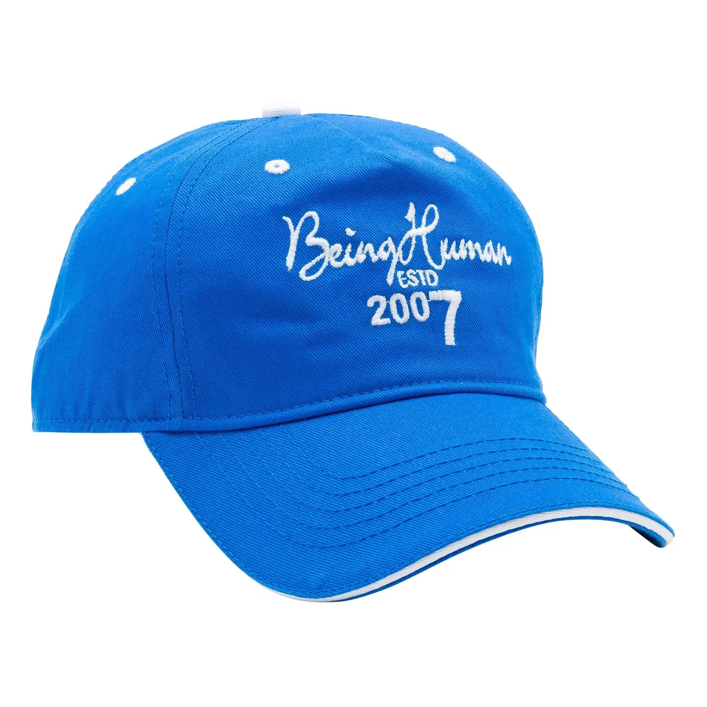 Royal Blue Cotton Unisex Cap by Being Human Clothing - Image 2