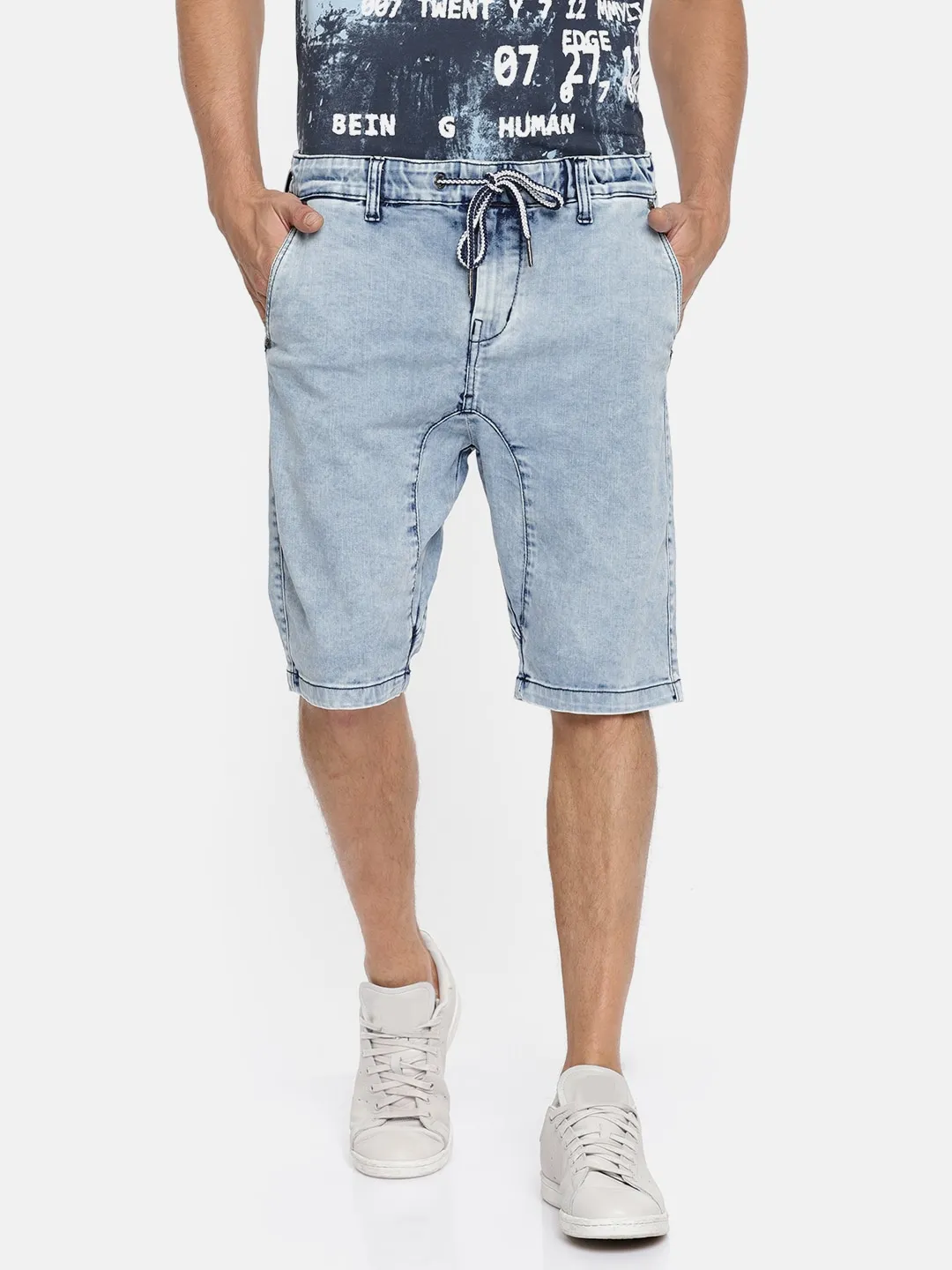 Blue Shorts Fit Men's Shorts by Being Human Clothing