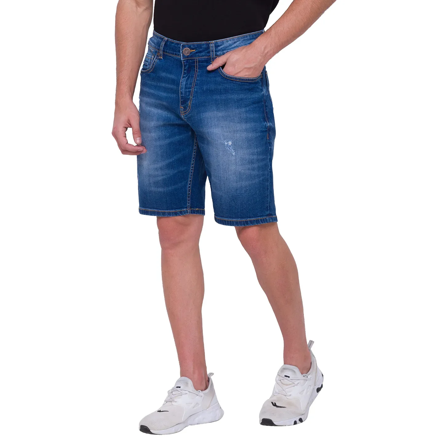 Blue Shorts Fit Men's Shorts by Being Human Clothing - Image 2