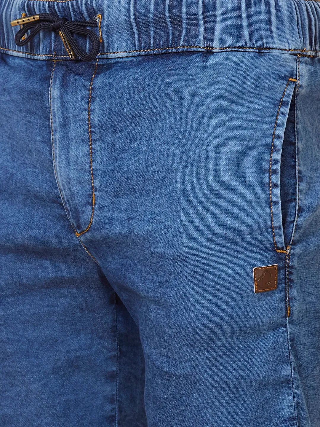 Blue Regular Fit Shorts For Men By Being Human Clothing - Image 5
