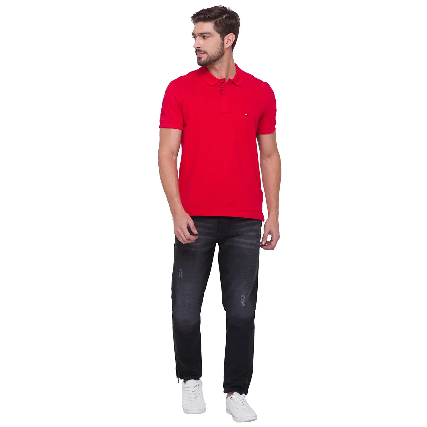 Black Skinny Cropped Fit Men's Denims by Being Human Clothing - Image 5