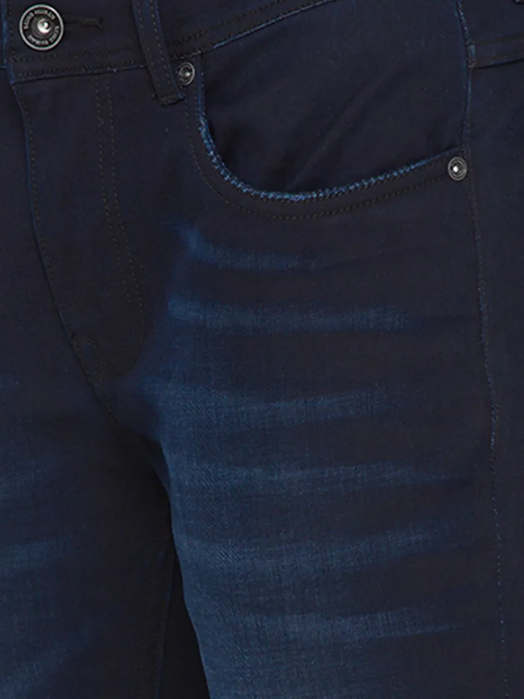 Blue Skinny Cropped Fit Men's Denims by Being Human Clothing - Image 4